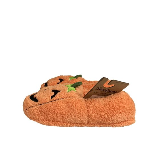 Dearfoams Pumpkin Jack-O-Lantern unisex size  W11-12  M9-10  Slippers  NWT - Picture 4 of 9